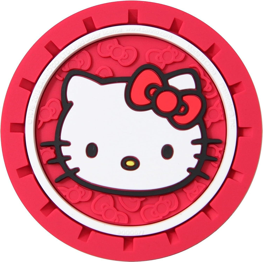 Brand New Universal 2PCS Platicolor 000677R01 Hello Kitty Sanrio Rubber Auto Car Cup Holder Coasters