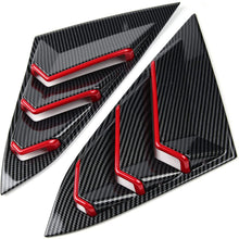 Load image into Gallery viewer, Brand New Honda Civic 11th 2022-2023 ABS Carbon Fiber Pattern Style W/ Red Side Line Rear Side Vent Window Scoop Louver Cover