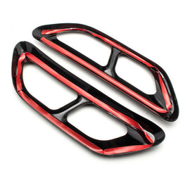 Brand New Honda Accord 2018-2022 Car Rear Cylinder Exhaust Muffler Tip Tail Pipe Glossy Black Metal Cover Trim