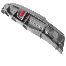 Load image into Gallery viewer, BRAND NEW 2020-2024 Tesla Model Y Rear Bumper ABS Diffuser Lip Kit W/ LED Flashing Light Carbon Fiber Print