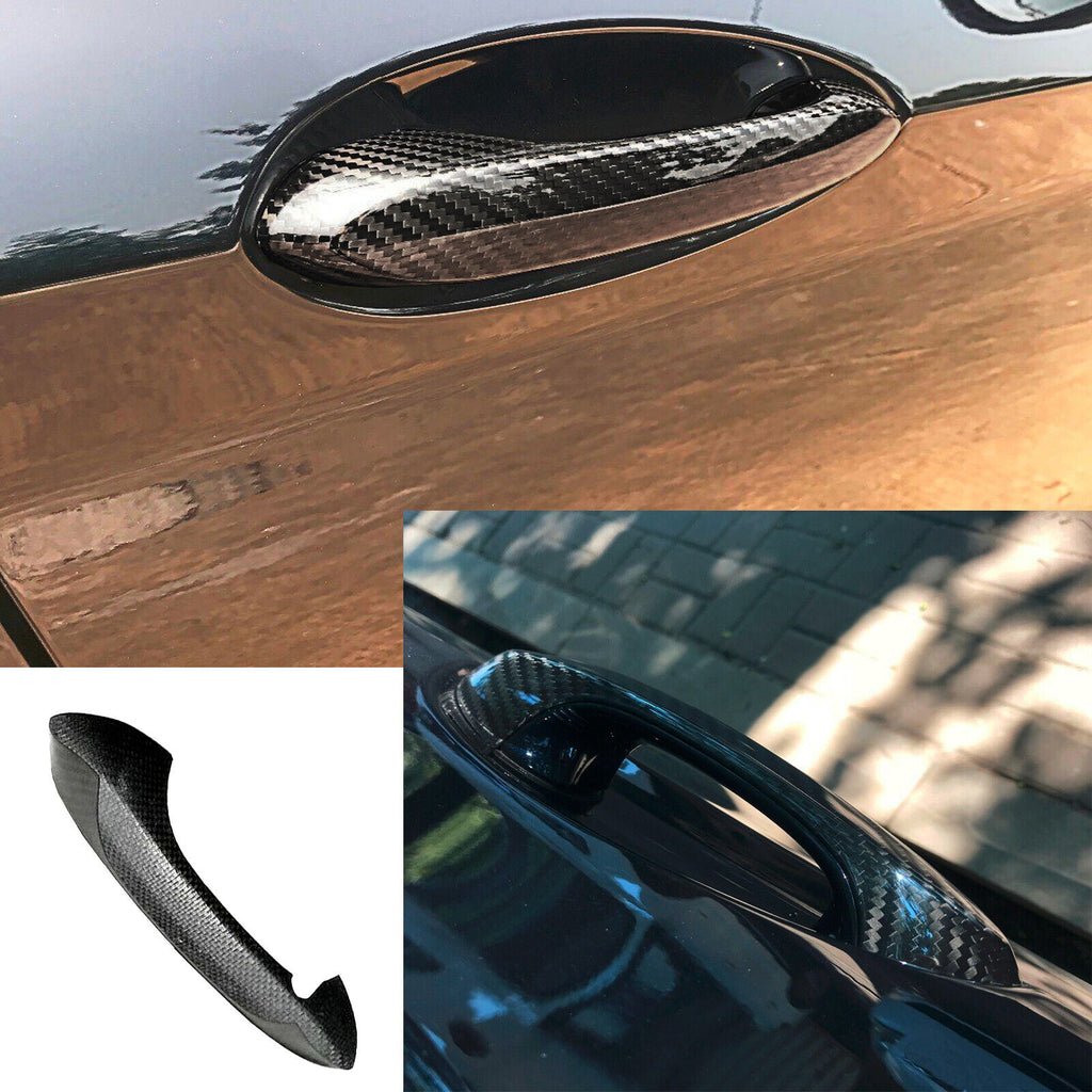 Brand New 2PCS 2019-2024 BMW G14 / G42 / G22 / G82 M4 / F91 M8 Real Carbon Fiber Door Handle Knob Cover Trim