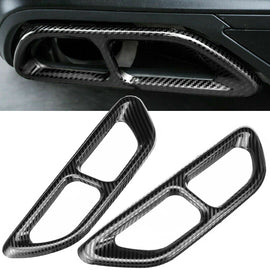 Brand New Honda Accord 2018-2022 Car Rear Cylinder Exhaust Muffler Tip Tail Pipe Carbon Fiber Style Metal Cover Trim