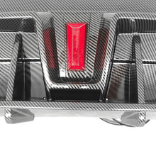 Load image into Gallery viewer, BRAND NEW 2020-2024 Tesla Model Y Rear Bumper ABS Diffuser Lip Kit W/ LED Flashing Light Carbon Fiber Print