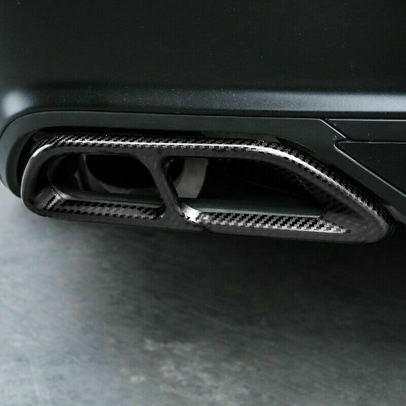 Brand New Honda Accord 2018-2022 Car Rear Cylinder Exhaust Muffler Tip Tail Pipe Carbon Fiber Style Metal Cover Trim