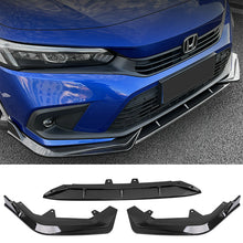 Load image into Gallery viewer, BRAND NEW 3PCS 2022-2024 Honda Civic 4DR SEDAN LX EX Si JDM 3PCS CARBON FIBER LOOK FRONT BUMPER LIP SPLITTER KIT
