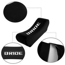 Load image into Gallery viewer, BRAND NEW UNIVERSAL 2PCS JDM BRIDE Embroidery Black Leather Car Neck Rest Pillow Headrest Cushion