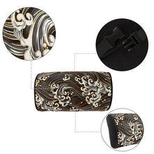 Load image into Gallery viewer, BRAND NEW 2PCS JDM SAKURA Black Wave Fabric Soft Cotton Car Neck Rest Pillow Headrest