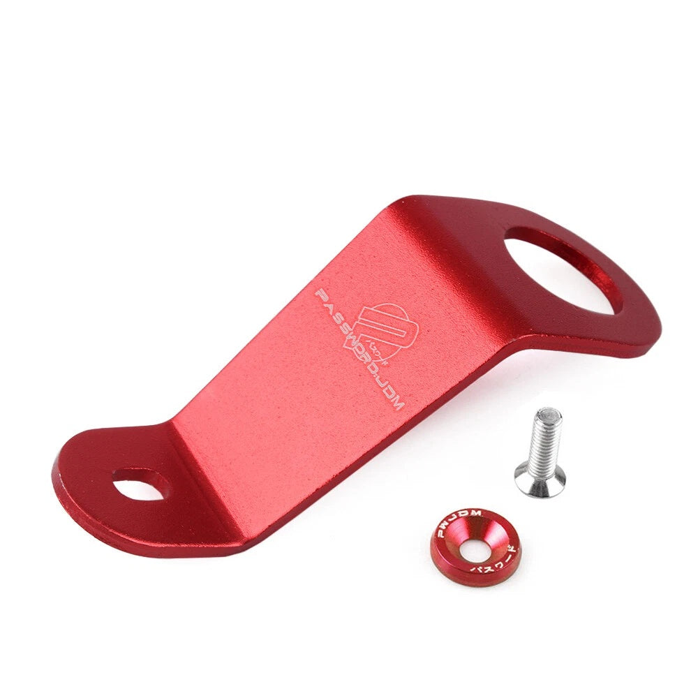 BRAND NEW PASSWORD JDM EG EH EJ CIVIC RED CNC BILLET ALUMINUM RADIATOR STAY MOUNT BRACKET+WASHER KIT