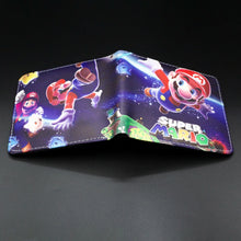 Load image into Gallery viewer, Brand New Men Super Mario Bros Galaxy Purse Short Bifold Fashion Leather Wallet