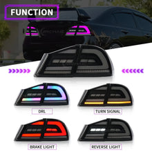 Load image into Gallery viewer, Brand New 2006-2012 Honda Civic FD1 FD2 Type R FD3 RGB Tail Lights LED Rear Lamps