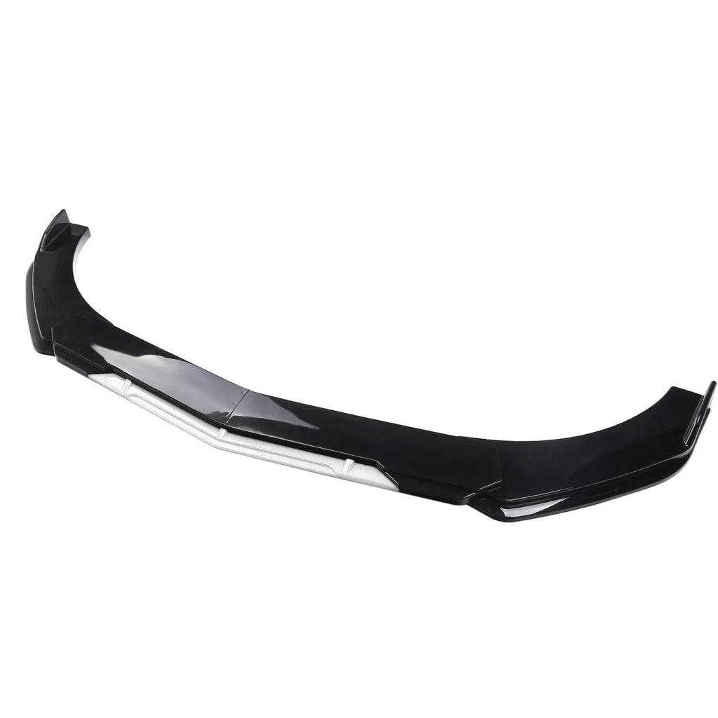 Brand New 5PCS UNIVERSAL GLOSSY BLACK / WHITE FRONT BUMPER LIP SPLITTER KIT