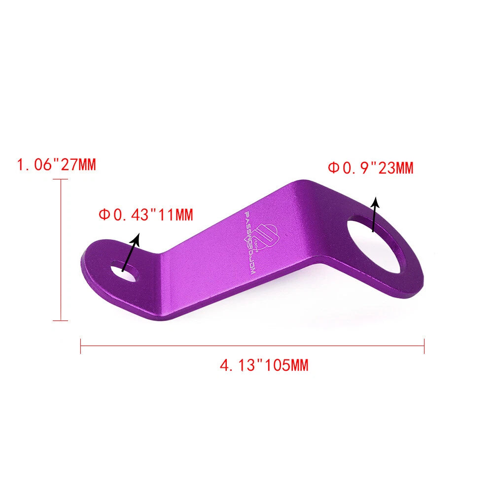 BRAND NEW PASSWORD JDM EG EH EJ CIVIC PURPLE CNC BILLET ALUMINUM RADIATOR STAY MOUNT BRACKET+WASHER KIT