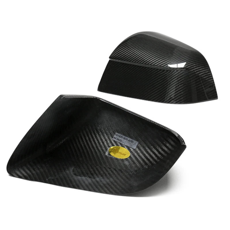 Brand New 2025-2026 Tesla Model Y Real Carbon Fiber Car Side Mirror Add On Cover Caps