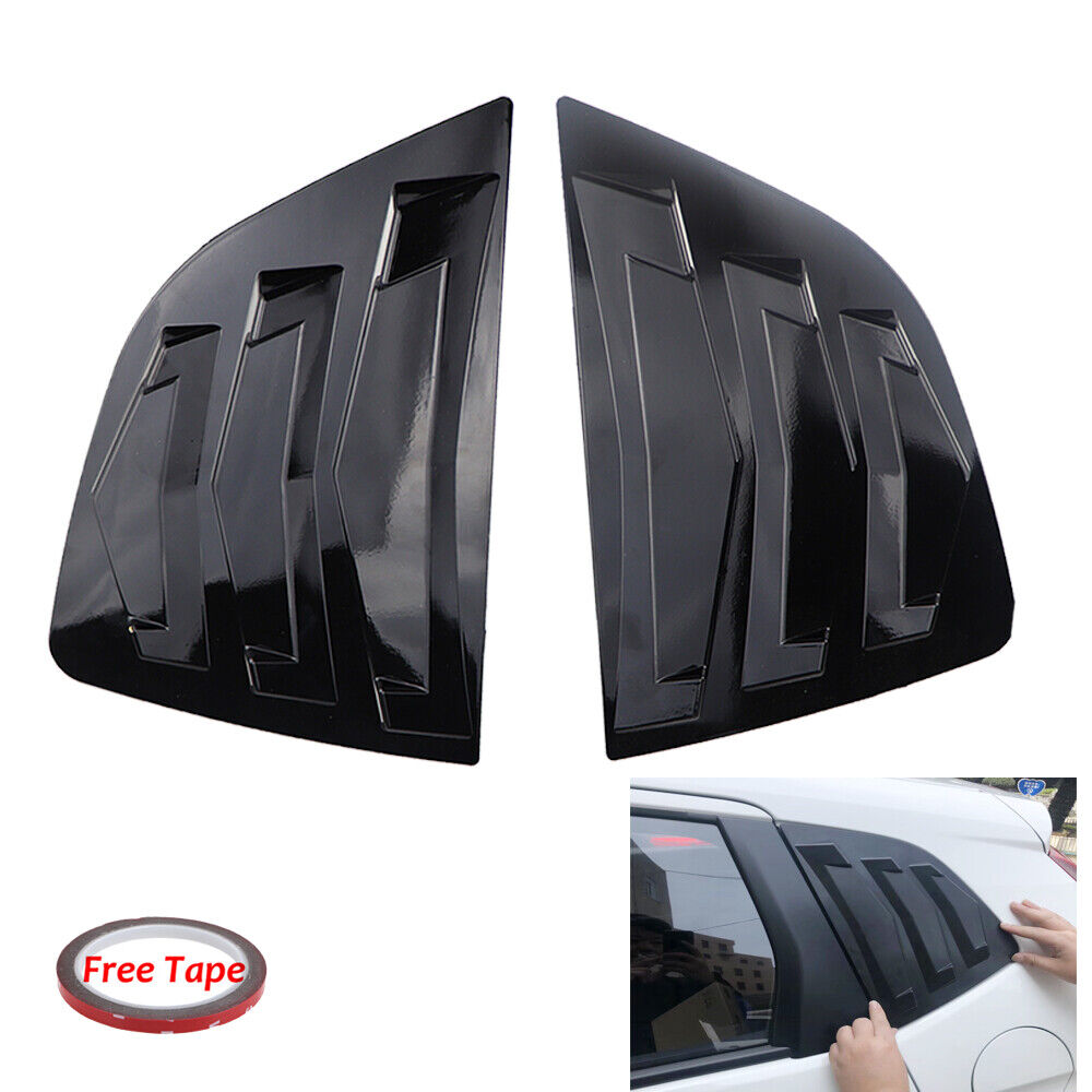 Brand New Honda Fit Jazz 2014-2020 Glossy Black Rear Side Window Louver Cover Vent Visor