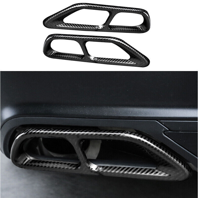 Brand New Honda Accord 2018-2022 Car Rear Cylinder Exhaust Muffler Tip Tail Pipe Carbon Fiber Style Metal Cover Trim