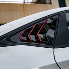 Load image into Gallery viewer, Brand New Honda Civic 11th 2022-2023 ABS Glossy Black W/ Red Side Line Rear Side Vent Window Scoop Louver Cover