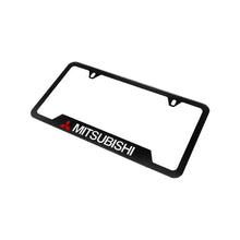 Load image into Gallery viewer, Brand New Universal 2PCS MITSUBISHI Metal Black License Plate Frame