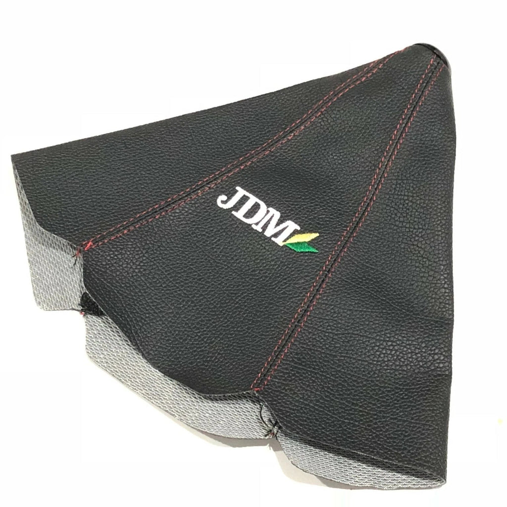 Brand New Universal JDM Leather PVC Red Stitching Leather Gear Manual Shifter Shift Knob Boot Cover