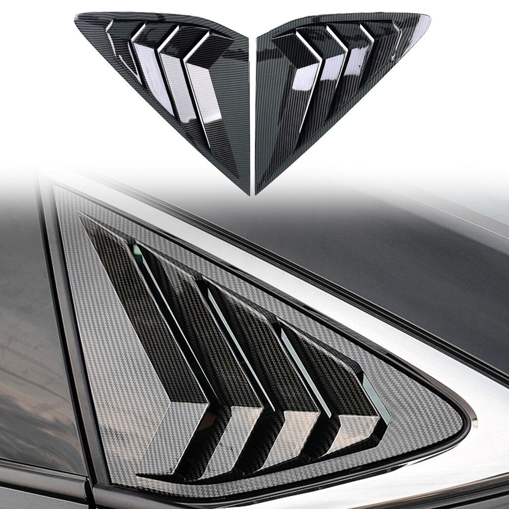Brand New 2023-2024 Honda Accord JDM Carbon Fiber Look Rear Side Window Louver Cover Vent Visor