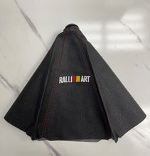 Load image into Gallery viewer, Brand New Universal Ralliart Leather PVC Red Stitching Leather Gear Manual Shifter Shift Knob Boot Cover