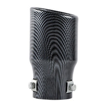 Load image into Gallery viewer, Brand New Universal Carbon Fiber Look Single Round Shape Car Exhaust Muffler Tip Straight Pipe 63mm 2.5‘’ Inlet