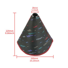 BRAND NEW UNIVERSAL RECARO BLACK Style Shift Knob Shifter Boot Cover Red Stitch AT/MT Universal