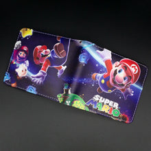 Load image into Gallery viewer, Brand New Men Super Mario Bros Galaxy Purse Short Bifold Fashion Leather Wallet