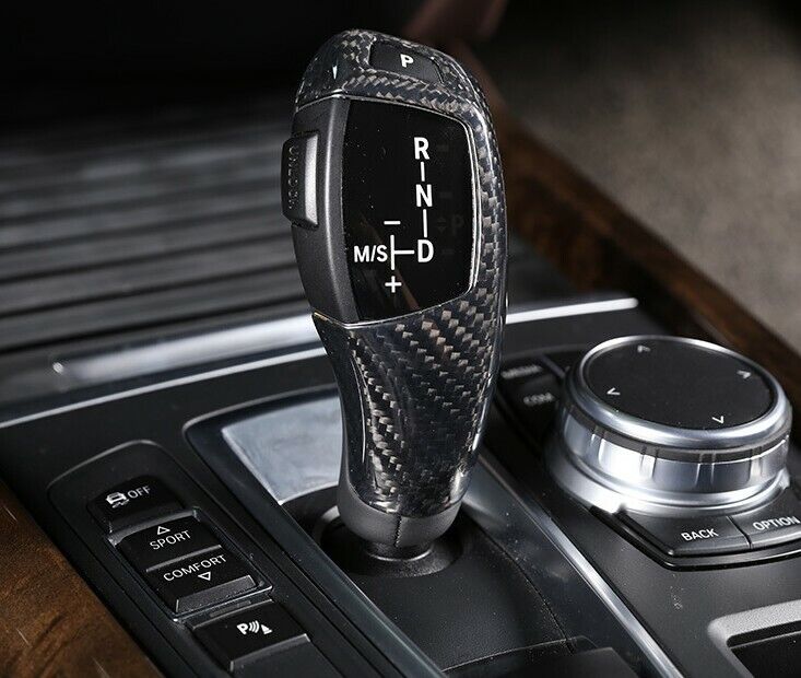 Brand New Real Carbon Fiber Gear Shift Knob Trim Cover Fits BMW X3 X4 X5 X6 F10 F30