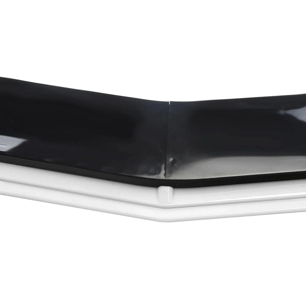 Brand New 5PCS UNIVERSAL GLOSSY BLACK / WHITE FRONT BUMPER LIP SPLITTER KIT