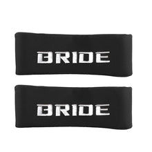 Load image into Gallery viewer, BRAND NEW UNIVERSAL 2PCS JDM BRIDE Embroidery Black Leather Car Neck Rest Pillow Headrest Cushion