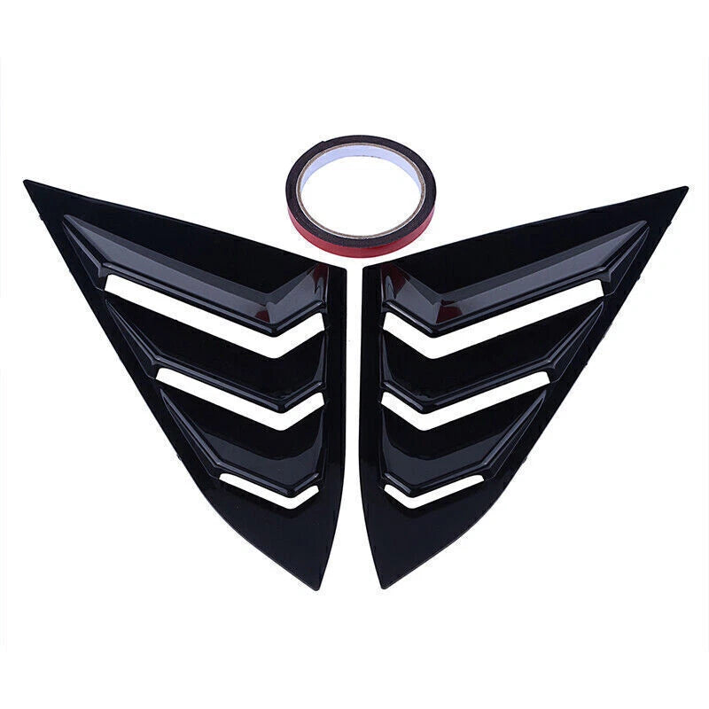 Brand New Honda Civic 10th 2016-2021 4DR SEDAN ABS Glossy Black Style Rear Side Vent Window Scoop Louver Cover