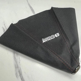 Brand New Universal Spoon Sports Leather PVC Red Stitching Leather Gear Manual Shifter Shift Knob Boot Cover