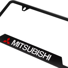 Load image into Gallery viewer, Brand New Universal 2PCS MITSUBISHI Metal Black License Plate Frame