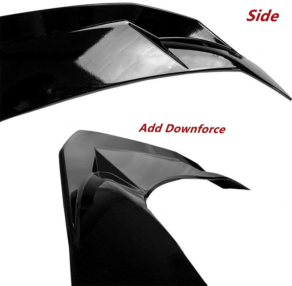 BRAND NEW 2016-2021 HONDA CIVIC 4DR SEDAN V4 GLOSSY PAINTED BLACK HIGHKICK DUCKBILL TRUNK SPOILER