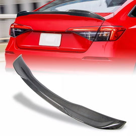 Brand New 2022-2025 Honda Civic Sedan Si Factory M Style Real Carbon Fiber Trunk Spoiler Wing High Kick