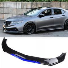 Load image into Gallery viewer, Brand New 5PCS UNIVERSAL GLOSSY BLACK / BLUE FRONT BUMPER LIP SPLITTER KIT