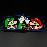 Brand New Men Super Mario Bros Purse Short Bifold Fashion Leather Wallet