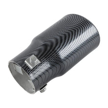 Load image into Gallery viewer, Brand New Universal Carbon Fiber Look Single Round Shape Car Exhaust Muffler Tip Straight Pipe 63mm 2.5‘’ Inlet