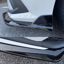 Load image into Gallery viewer, BRAND NEW 2022-2024 Honda Civic 4DR SEDAN LX EX Si JDM 3PCS GLOSSY BLACK FRONT BUMPER LIP SPLITTER KIT