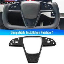 Load image into Gallery viewer, Brand New Tesla Model S 2021-2023 &amp; Tesla Model X 2021-2023 Real Carbon Fiber Interior Steering Wheel Trim