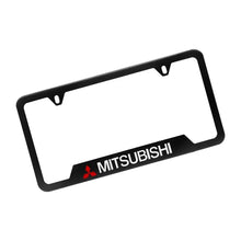 Load image into Gallery viewer, Brand New Universal 2PCS MITSUBISHI Metal Black License Plate Frame