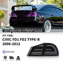 Load image into Gallery viewer, Brand New 2006-2012 Honda Civic FD1 FD2 Type R FD3 RGB Tail Lights LED Rear Lamps
