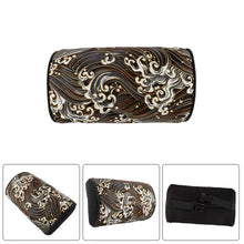 Load image into Gallery viewer, BRAND NEW 2PCS JDM SAKURA Black Wave Fabric Soft Cotton Car Neck Rest Pillow Headrest