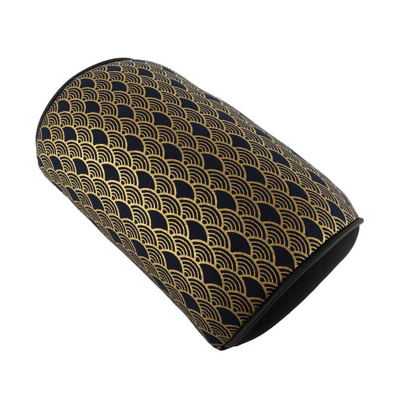 BRAND NEW 1PCS JDM SAKURA Black Fish Scale Fabric Soft Cotton Car Neck Rest Pillow Headrest