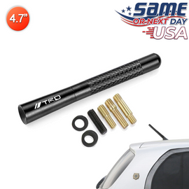 BRAND NEW TOYOTA TRD CARBON FIBER BLACK ANTENNA BLACK Aluminum Stubby 4.7