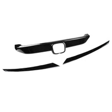 Load image into Gallery viewer, BRAND NEW 3PCS 2016-2021 Honda Civic ABS Glossy Black Front Grille Cover Moulding Trim + Eye Lid