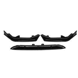 BRAND NEW 2022-2024 Honda Civic 4DR SEDAN LX EX Si JDM 3PCS GLOSSY BLACK FRONT BUMPER LIP SPLITTER KIT