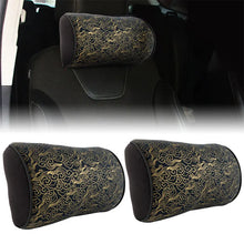 Load image into Gallery viewer, BRAND NEW 2PCS JDM SAKURA Black Cloud Fabric Soft Cotton Car Neck Rest Pillow Headrest