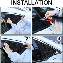 Load image into Gallery viewer, Brand New Honda Civic 11th 2022-2023 ABS Glossy Black W/ Red Side Line Rear Side Vent Window Scoop Louver Cover