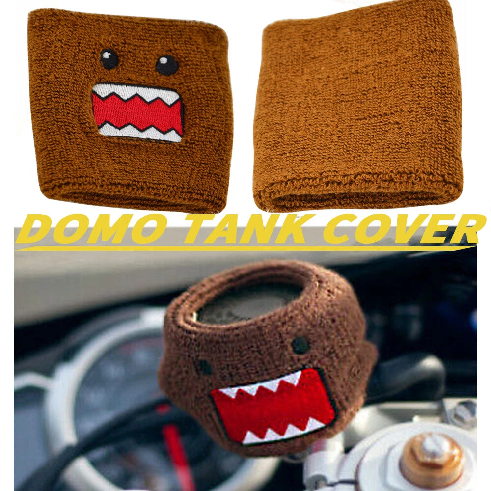 Brand New 2PCS Racing Brown Domo Car Reservoir Tank Oil Cover Sock Racing Tank Sock